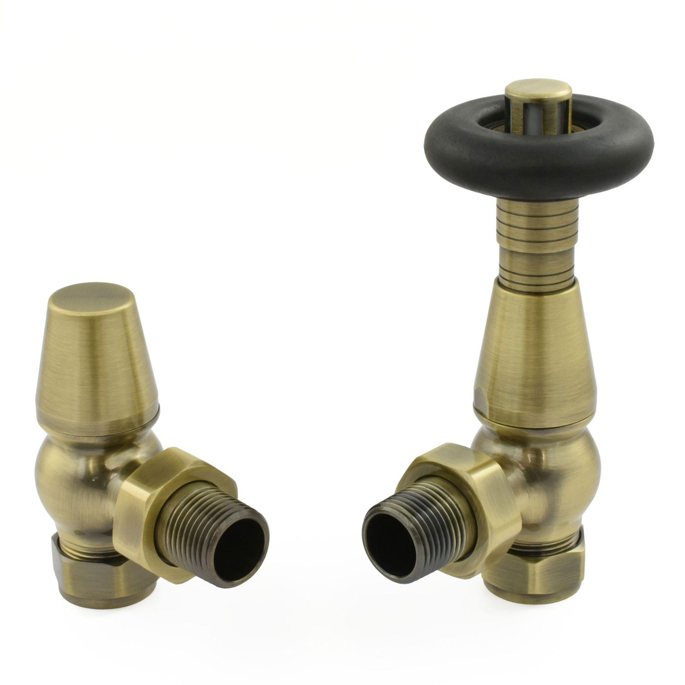 Panther TRV Angled Radiator Valve – Antique Brass